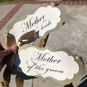 Mother of the Bride and Mother of the Groom Signs
